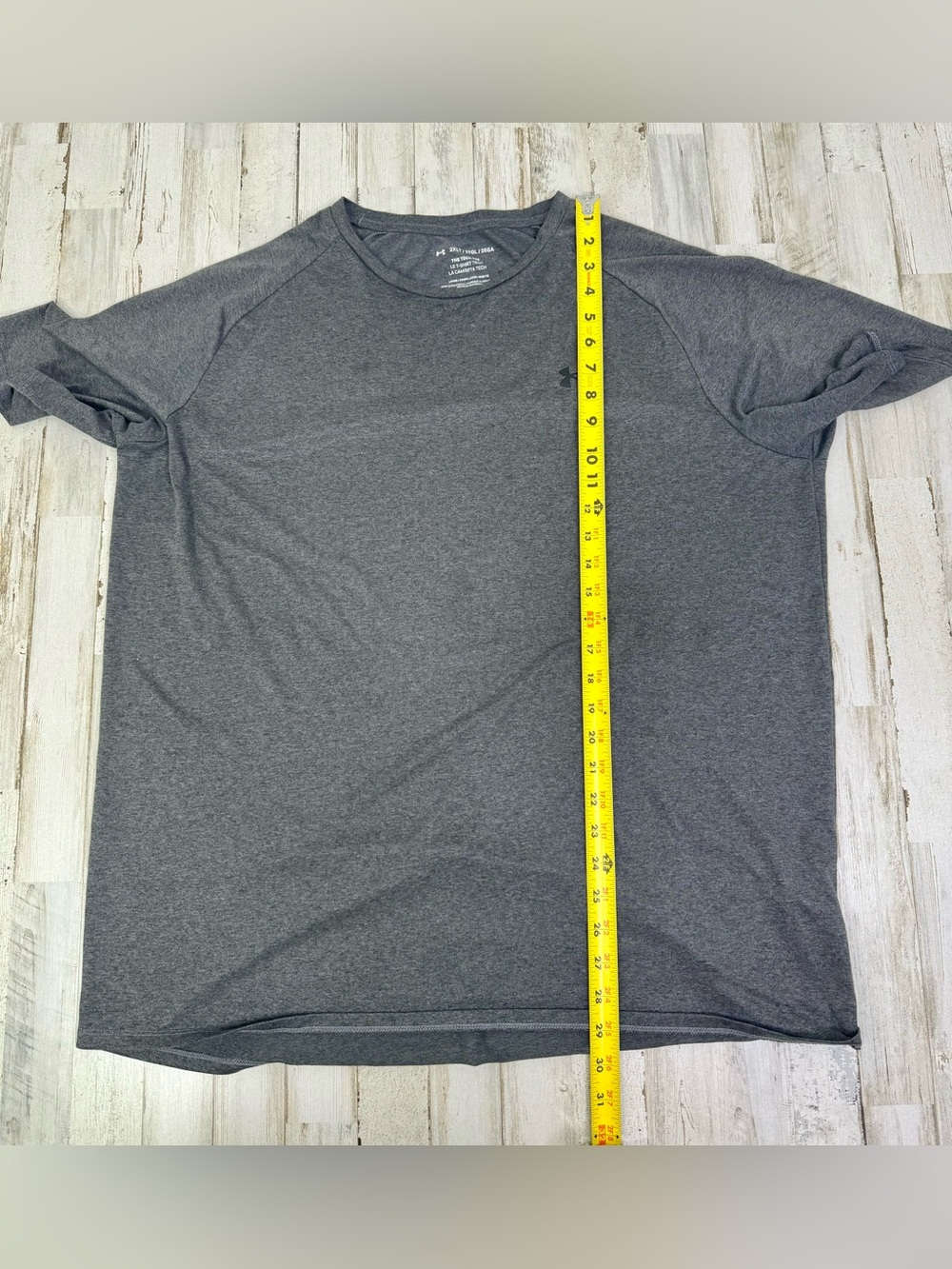 Under Armour The Tech Tee Men's 2XL Gray Polyester Short Sleeve T-Shirt - Picture 7 of 10